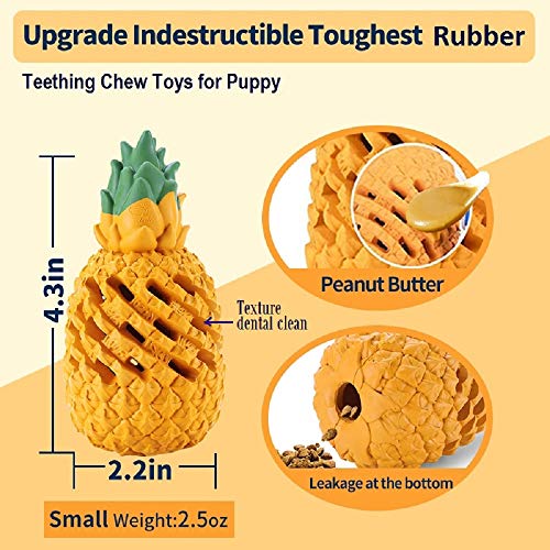 LPHSNR-Upgrade-Dog-Toys-for-Aggressive-Chewers-Large-Dogs-and-Puppy-Indestructible-Tough-Dog-Chew-Toys-for-Large-Small-Dogs-Interactive-Boredom-Treat-Dispensing-Toys-Teeth-Clean-Pineapple