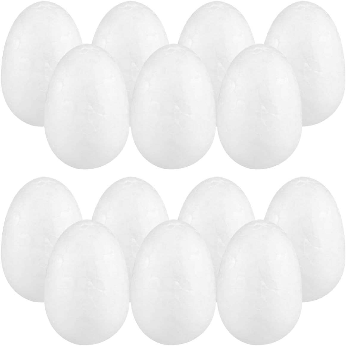50Pcs Foam Eggs 1.5 Inch Tall White Craft Eggs Polystyrene Egg for Easter Crafts DIY Painting Projects