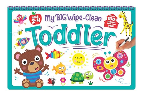 My Big Wipe-Clean Toddler Activity Pad | Giant Spiral Workbook for Ages 2–4 | Reusable Early Learning Activities