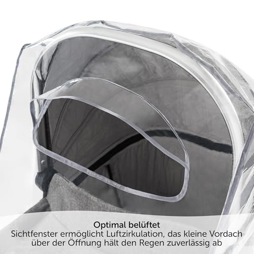 Zamboo Universal Komfort Regenschutz für Kinderwagen/Babywannen - gute Luftzirkulation, Sichtfenster mit Vordach, Schadstofffrei