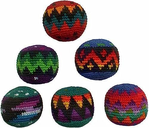 Set of 6 Hacky Sacks - Multicolor Design