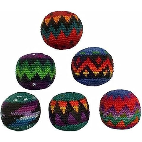 Set of 6 Hacky Sacks - Multicolor Design Cover