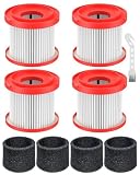 4 Pack 49-90-1900 Wet Dry Vacuum Filter For Milwaukee Cordless M18 Vacuum
