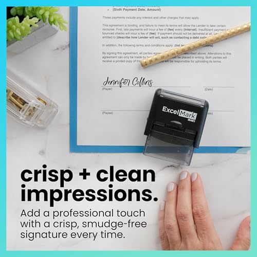 ExcelMark Custom Signature Stamp - Self Inking - Medium - Thumbnail 3