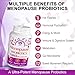 Menopause Supplements for Women, 120 Billion CFU Menopause Probiotics for Women, All-Natural Probiotic for Hot Flashes Menopause, Night Sweats, Mood Swings, Gut and Hormone - 60 Herbal Capsules