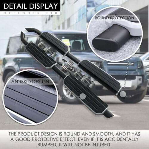 Running Board Compatible with Defender 130 4 Door 2020-2023 2024 Door Fixed Side Step Pedal Nerf Bar Platform Protector