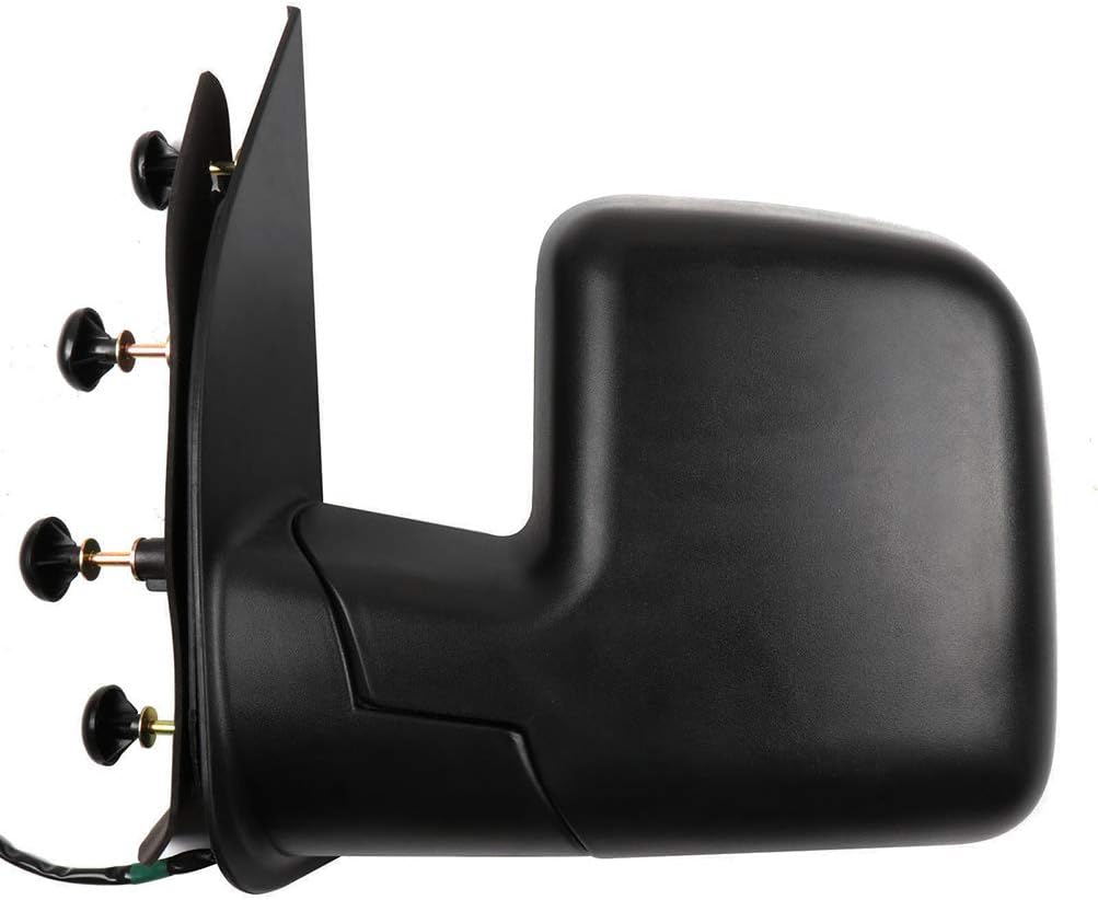 OCPTY Black Left Side Mirror Fit For 2003-2013 For Ford E-250 Textured Mirror Glass Manual Folding Heated