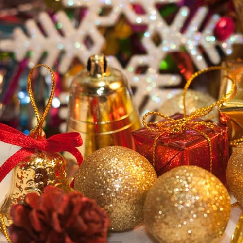 KINGLAK Christmas Twine, 100m 1.5mm Gold String for Baubles Sparkly Gold Twine Thread - Image 4