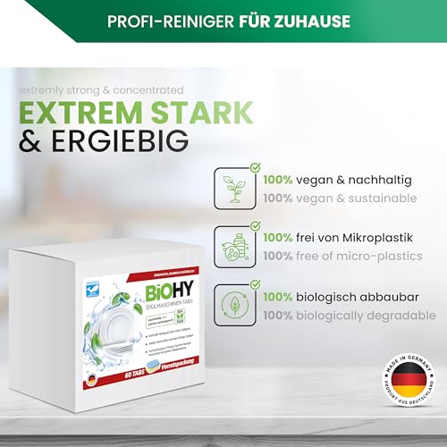 Spülmaschinentabs Biohy 60 Stück – Öko Geschirrspültabs