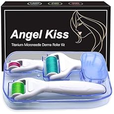 NATURAL GLOW: Angel Kiss microneedle roller set micro needles length are 0.25mm & 0.3mm for home use. Our press-loved derma roller for face and body, give skin a luminous, smoother look and feel LIKE MAGIC: A key addition in your beauty routine, our ...