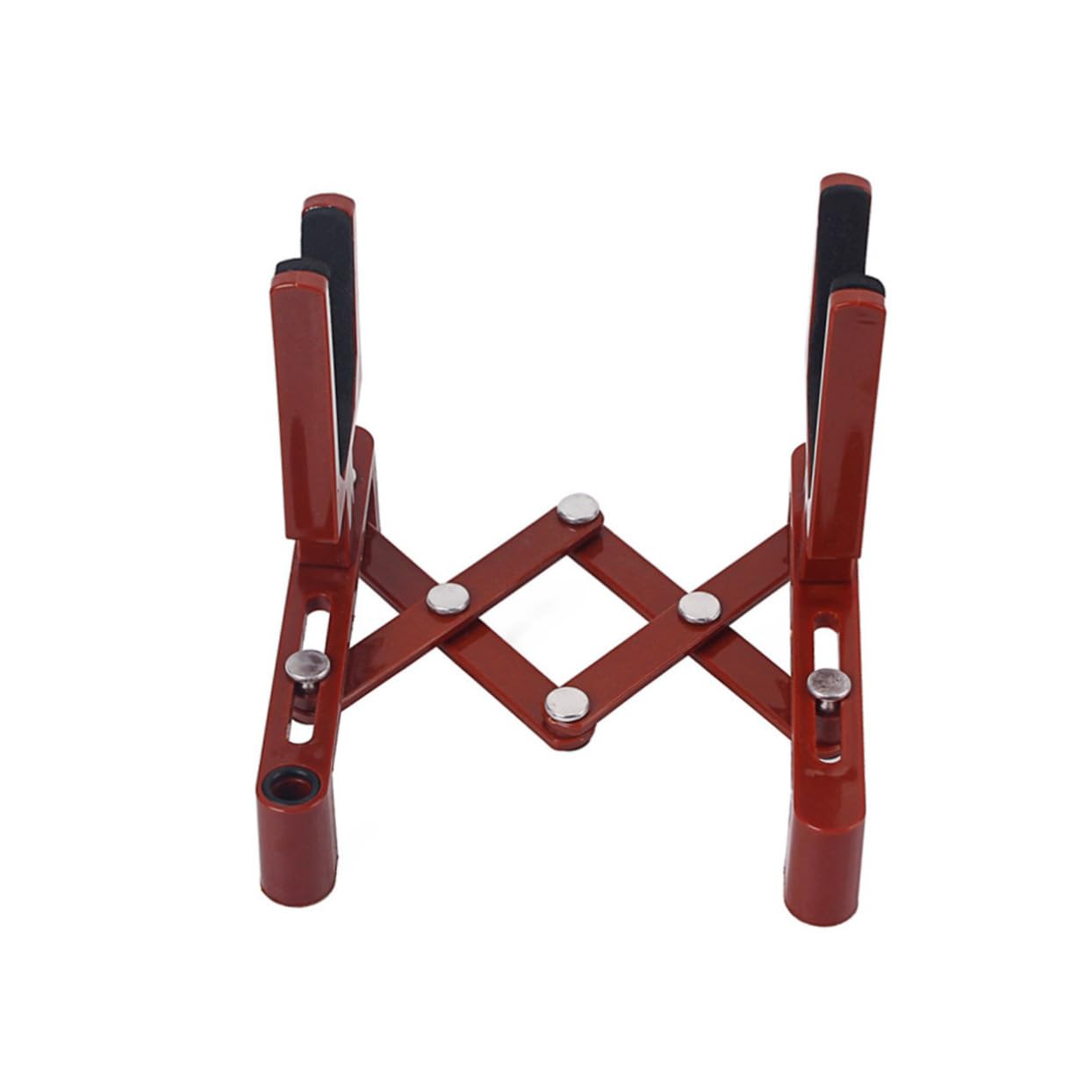 GOOHOCHY Violin Folding Stand Professional Portable Floor Holder Rack for Violin Lightweight and Durable Easy Installation Dark Red Design for Musicians and Performances