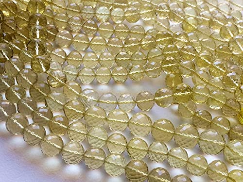 Lemon Quartz Collier Perles Facettées pour Création Bijoux Bohème Chic