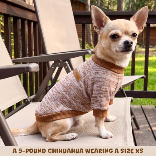 Image of 4 Pack Dog Sweaters for Small Dogs Girl Boy Winter Fleece Clothes Warm Soft Dog Sweatshirt Outfit for Dogs Cats Pet Apparel