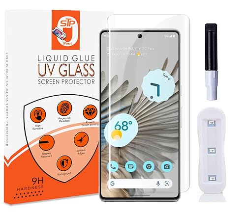 Image of STP FEEL UV Tempered Glass Screen Protector For Vivo S16 Pro (Pack of 1) Full Adhesive UV Glue Curved Edge to Edge Case Friendly HD Clarity with easy installation kit