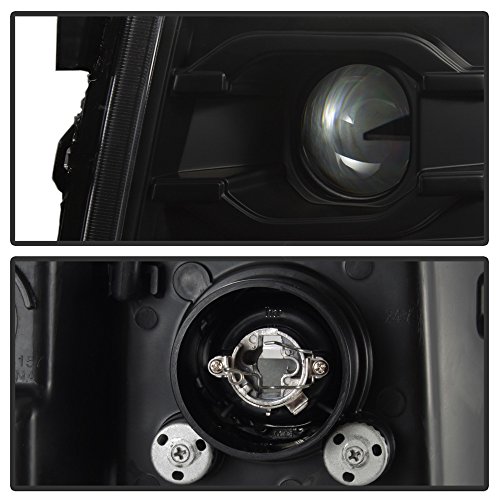 Acanii - For Black 2007-2013 Chevy Silverado 1500 Led Drl Tube Projector Headlights Headlamps Driver+Passenger Side #TOP3