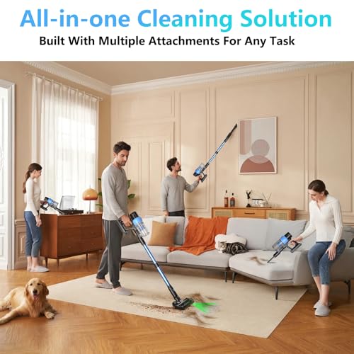 Image of Cordless Stick Vacuum Cleaner: 45kPa Powerful Suction & 60Min Runtime