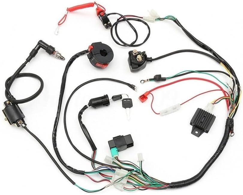 Motorcycle Ignition Control Unit Motorcycle CDI Wiring Harness Solenoid Ignition Coil Rectifier For 50cc