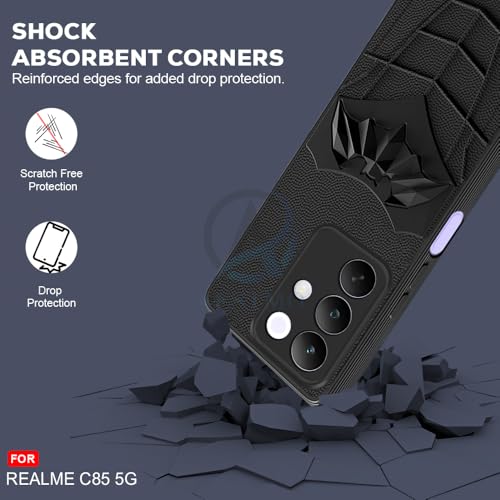 Image of AESTMO Back Cover for Realme C85 / 15X / Narzo 90X 5G | Stylish | Soft Silicone | Shockproof | Camera Lens Protection Back Cover for Realme C85 / 15X / Narzo 90X 5G (Black)
