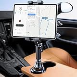 Miracase Cup Holder Tablet Mount for Car, [2025 Latest Upgraded] Adjustable Long Neck Car Tablet Holder Friendly Compatible with iPad, Pro, Air, Mini Samsung Galaxy Tab, All 6.1-12.9' Tab