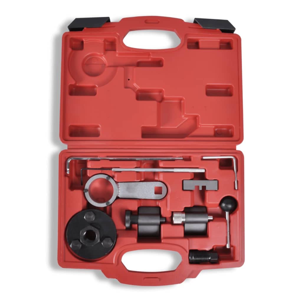 Set di strumenti di regolazione del motore per VAG 1.6 e 2.0 TDI, set di 10 attrezzi manuali con valigetta, adatto per officina, riparazione, montaggio, manutenzione auto, accessori meccanici
