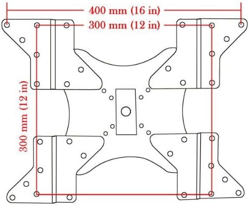 VideoSecu Mount Adapter Plate LED LCD Plasma 3D TV Wall Mount Bracket Extender VESA 200 to 300/400/400x200, Mount Accessory MLEB 1UU