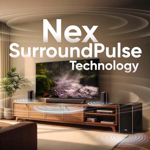 Image of Mivi Nex 650 Soundbar [New Launch], 650 Watts, 5.1 Channel System with Sound bar, Satellite Speakers and Subwoofer, Nex Surround Feel Technology, Multiple Input Modes, Made in India