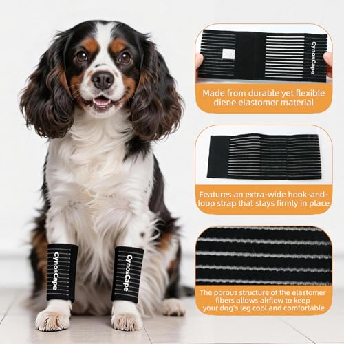 Image of Rear Leg Hock Joint Compression Wrap - Knee Brace for Back Leg Support in Dogs