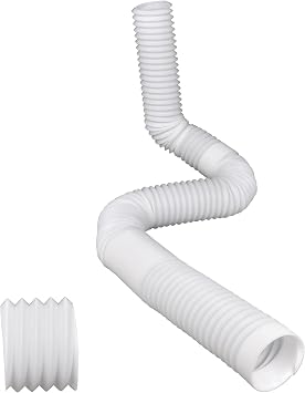 Prestantious Extra Extension Flexible Pipe for Prestantious 3.1 Pipe, 2.6 inches ID, 3.1 inches OD, Stretched Length 6.6ft, White