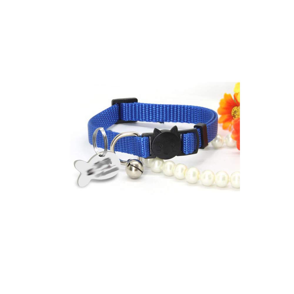 Collier pour chaton bleu REYG résistant pour éviter les risques d'étranglement
