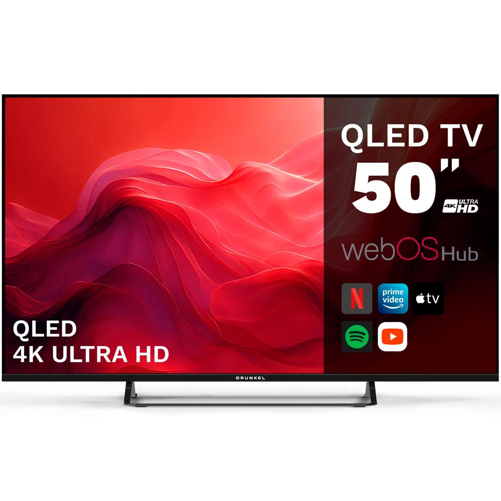 Grunkel televisor QLED 50¨ Smart TV 4K UHD 5025WLEDW con Sistema operativo webOs