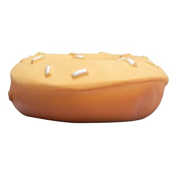 Donut Baby Teether & Rattle 1 inch Organic Natural Rubber Toy | 2-in-1 Infant Teething Relief & Gentle Rattle | Safe Non-Toxic Baby Toy & Pretend Play Food from My First TIKIRI Bakery Collection