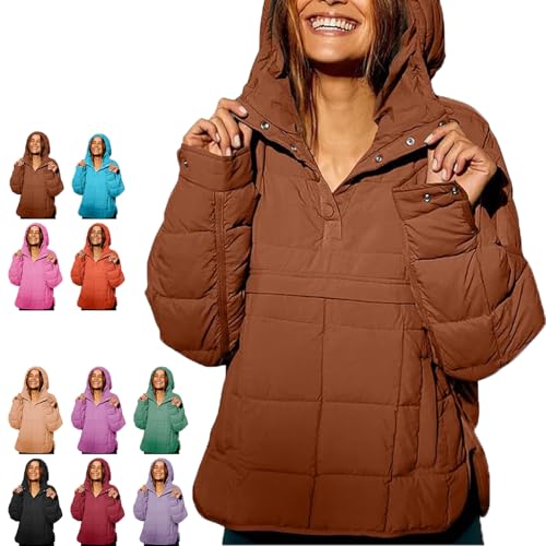 Veste matelassée surdimensionnée contre le froid léger avec poches