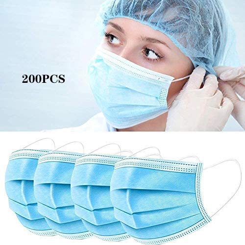 SJAPEX 50PCS Disposable Face Masks with Breathing, Surgical Masks