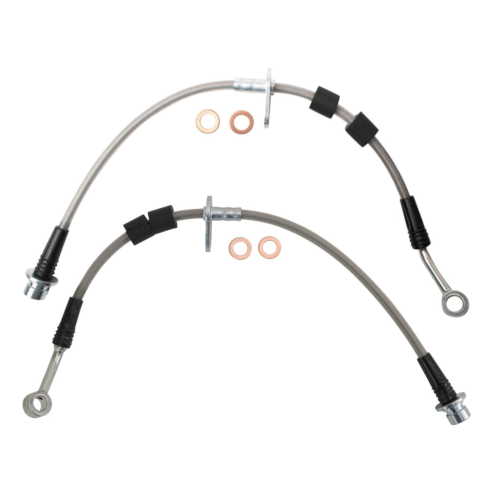 TRQ Front Performance Brake Hose Set