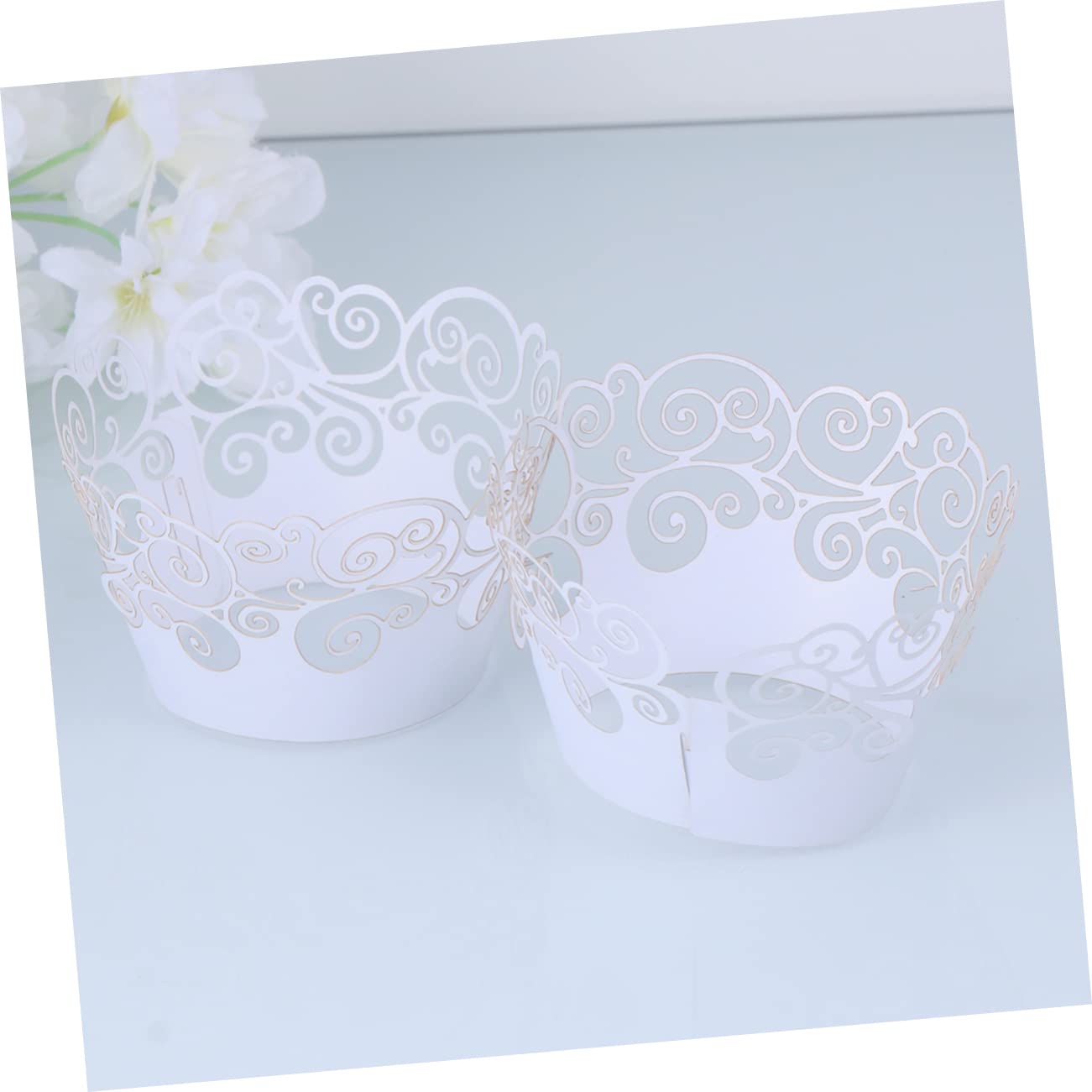 LABRIMP 180piezas Cupcake Wrappers De Diseño Resistentes Altas Tartas Bodas y Cumpleaños