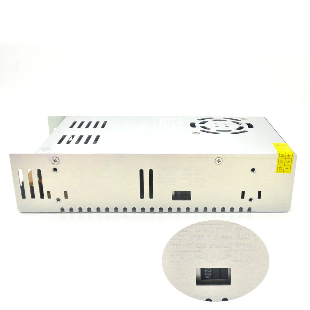 Padarsey Bloc d'alimentation universel régulé CC 24 V 15 A 360 W Entrée AC 110 V/220 V AC pour bandes LED, radio CCTV, ordinateur, projet