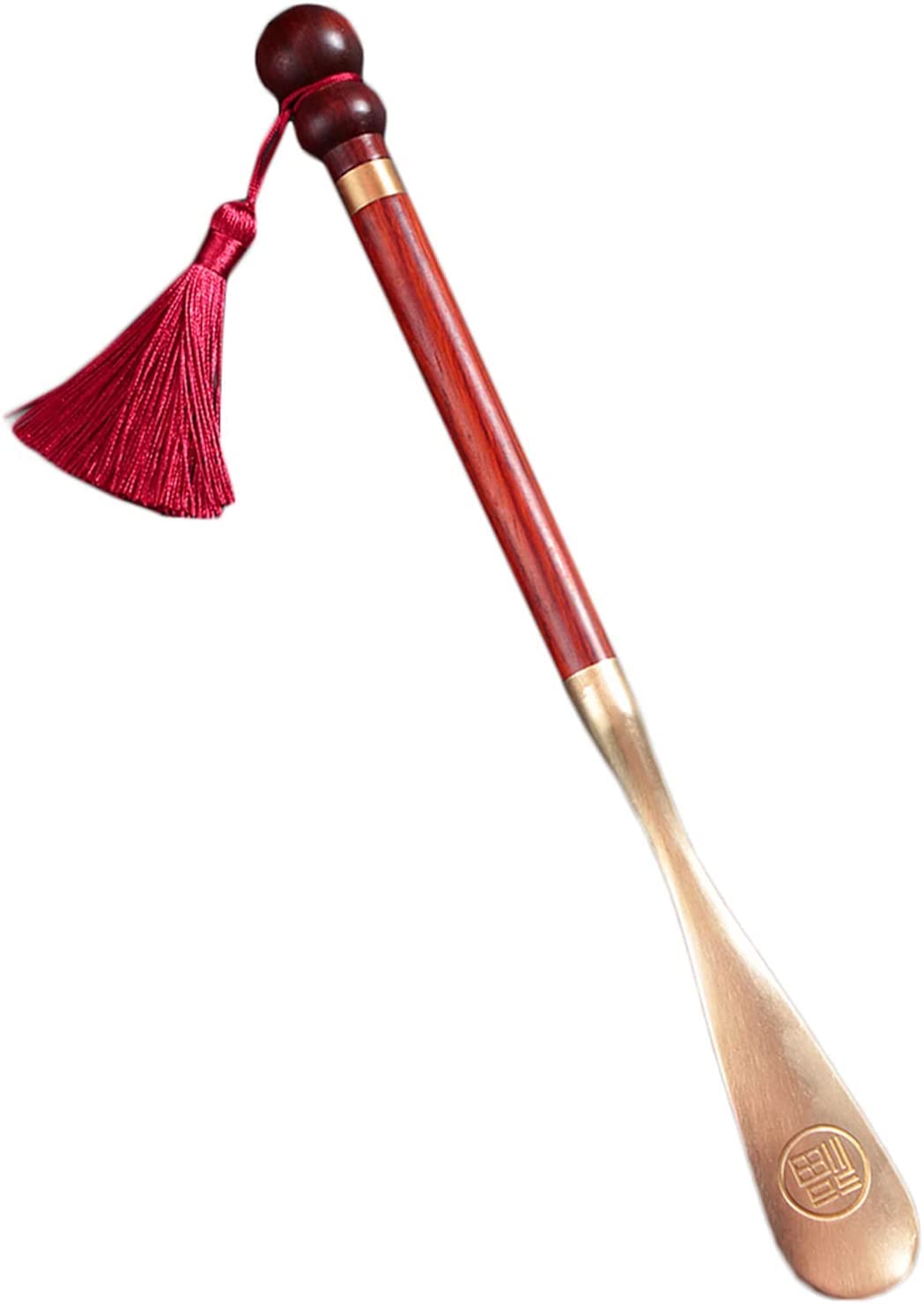 calzador largo, calzador, calzador de mango largo, calzador largo, mango de sándalo rojo, calzador de latón for personas mayores, hombres, mujeres y niños, 22.8 pulgadas (color: 13.7 pulgadas) (color: