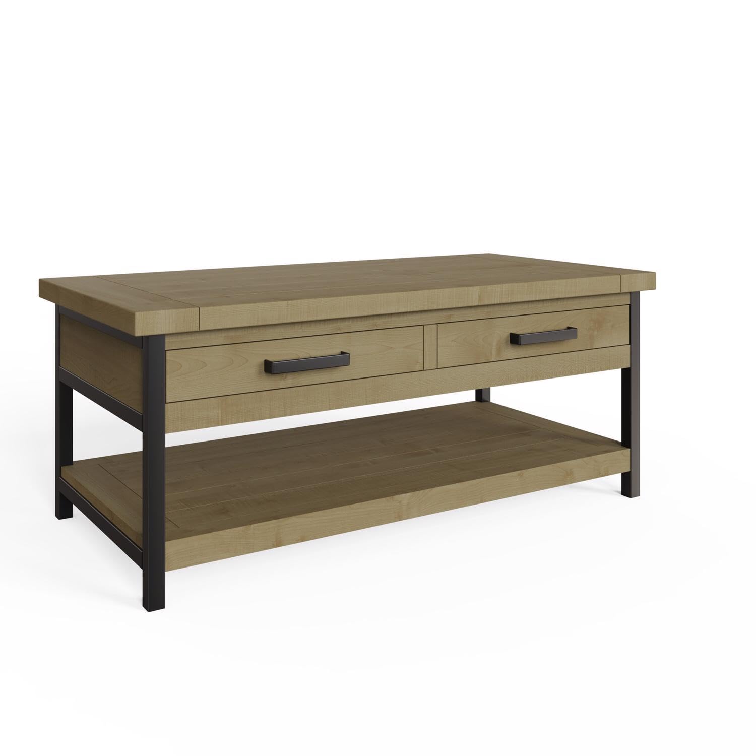 FWSTYLE Driftwood Lacquered Solid Pine Coffee Table from B&Q