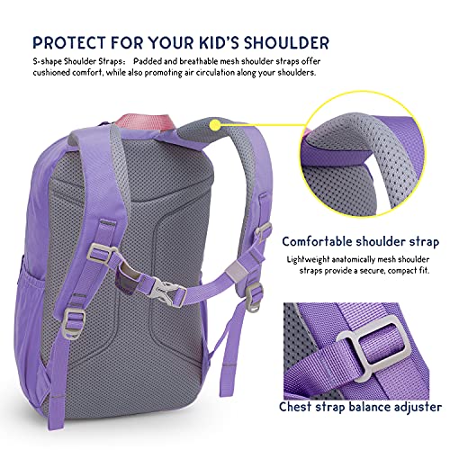 Mountaintop Kids Backpack For Boys Girls Elementary Kindergarten Bag Lightweight Children Daypack Purple #TOP3