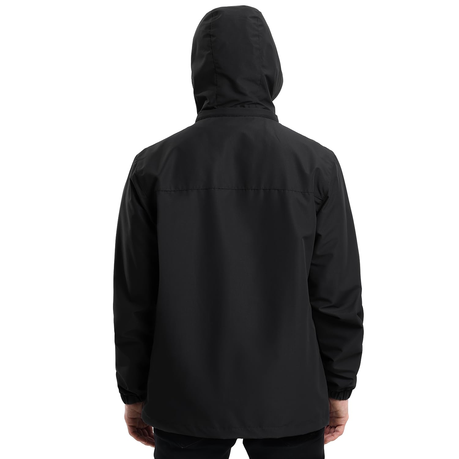 Veste de pluie homme Imperméable et respirante veste légère coupe vent homme avec capuche pour la randonnée cyclisme