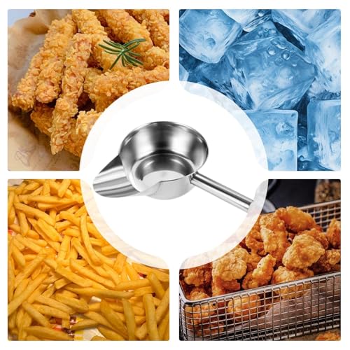 Pelle à frites en acier inoxydable avec poignée ergonomique pour buffets