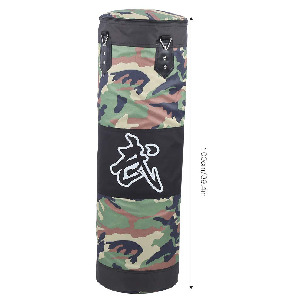 Professional Boxing Sandbag,Thickened Boxing Bag,Fitness Sandbag,Heavy Duty Punching Bag for Gymnasiums, Fighting Gyms,Black Hollow (Green hollow model 100cm)