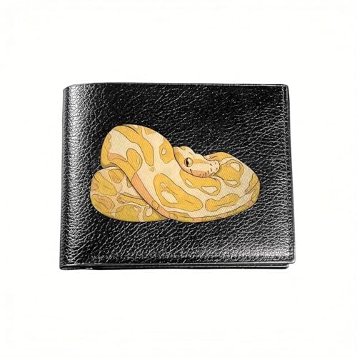 Portefeuille python homme élégant au graphisme serpent enroulé de qualité