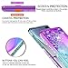 LeYi Samsung Galaxy S10 Plus Case, Galaxy S10+ Case with 3D PET Screen Protector [2 Pack] for Girls Women, Glitter Diamond Liquid Quicksand Clear Phone Case for Samsung S10 Plus ZX Teal/Purple
