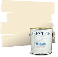 Vista 284 de PRESTIGE Pinturas de pintura exterior e imprimación en uno, 1 galón, plano, combinación comparable de Benjamin Moore* Manzanilla*