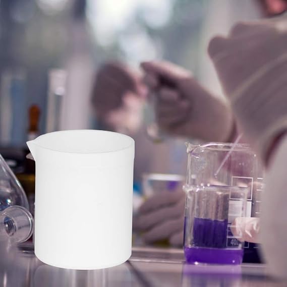 50ml PTFE Beaker for Laboratory Experiments with Base Heat Non Reactive Fluoropolymer Measuring Cup fit Analysis