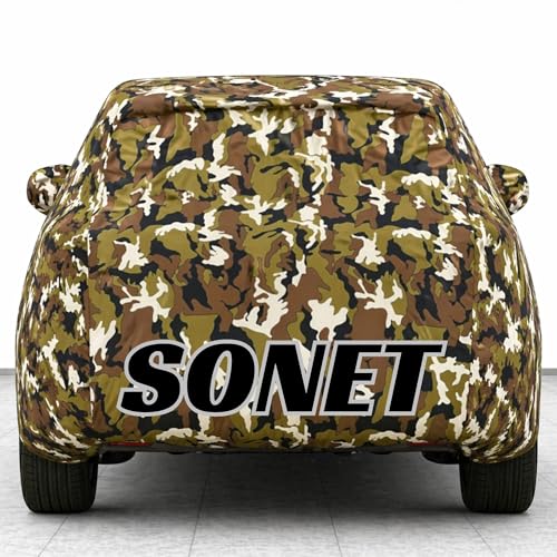 Image of Kings of Cover New Jungle 100% Waterproof Sonet Car Cover | Polyester Car Body Cover for Rain & Sun | UV Protection, Dustproof, Scratch Resistant, Windproof, Heat Resistant, Custom Fit