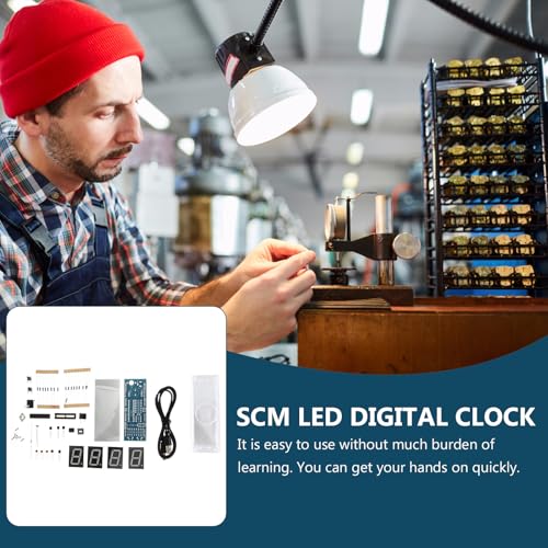 Kit de reloj digital sin ensamblar con componentes de microcomputadora PRETYZOOM de aprendizaje 4