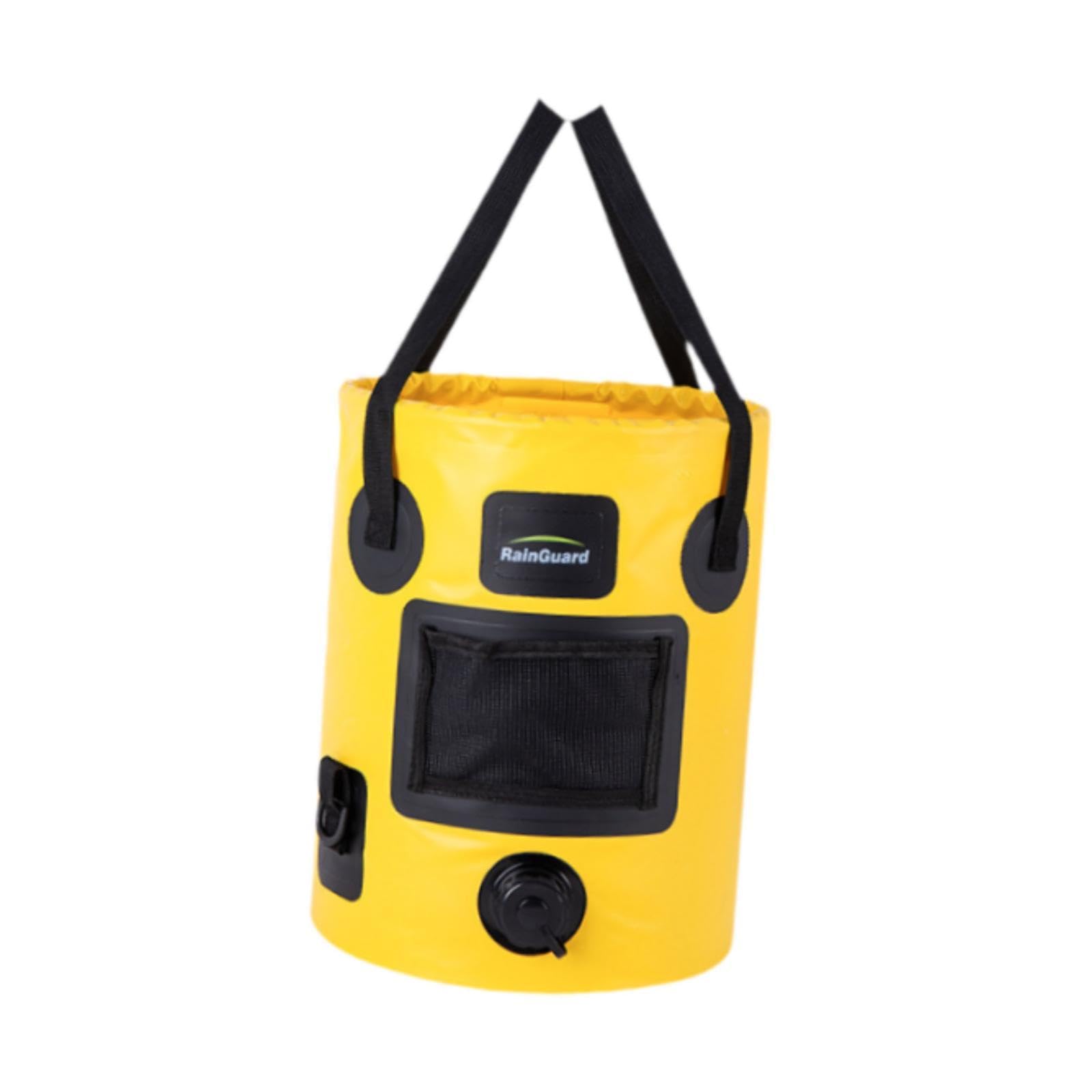 Baoblaze Seau de Camping Pliable Étanche Bassin Portatif avec Robinet Récipient à Eau pour Lavage Seau de en Polyester Renforcé Adapté à La Pêche Au Cam