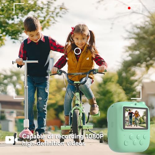 Image of Kids Instant Print Camera 2025, 32GB Memory, Dual Lens with 2.4-Inch Screen and 1080p HD, Nice Gift for Boys and Girls Ages 4-13, Ideal for Toddlers and Teenagers